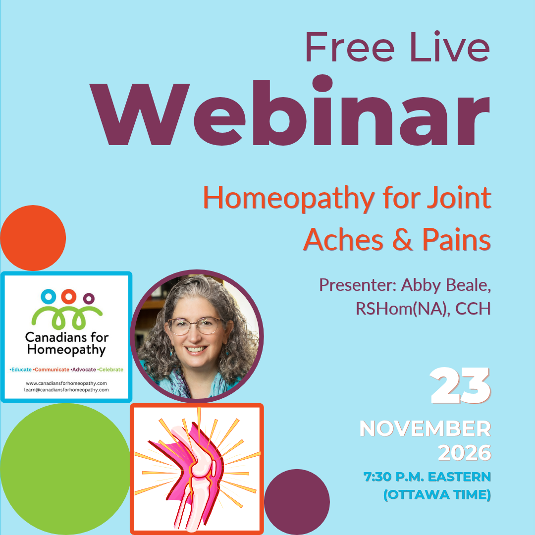 Free Homeoapthy Webinar November